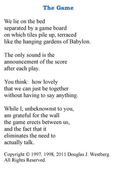 Poem: The Game