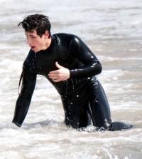 Nick Jonas on Malibu Beach